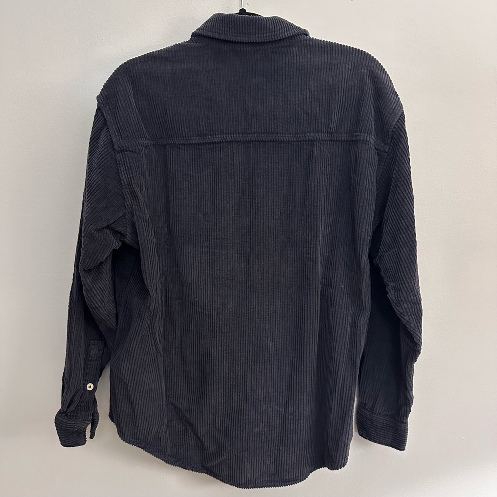 NWT American Vintage Women’s Shirt Padow‎ button down Corderoy Carbon Vintage - Picture 4 of 6